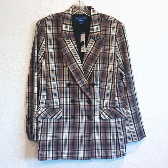 Menswear Double Breasted Jacket by Cara Santana EUC - Picture 1 of 8